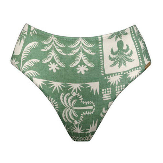 Watercult Rustic Med Hoog Bikinibroekje Sage Cream