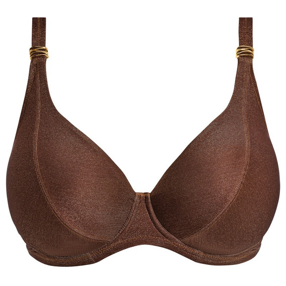 Fantasie Swim Sabana Plunge Bikinitop Chestnut Sparkle