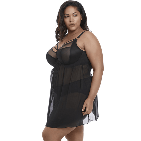 Elomi Sachi Babydoll Jurkje Black
