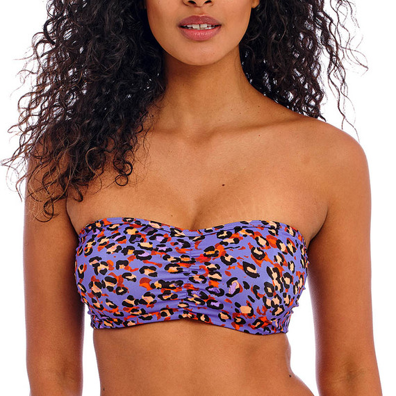 Freya Bademode Santiago Nights Bandeau Bikinitop Leopard