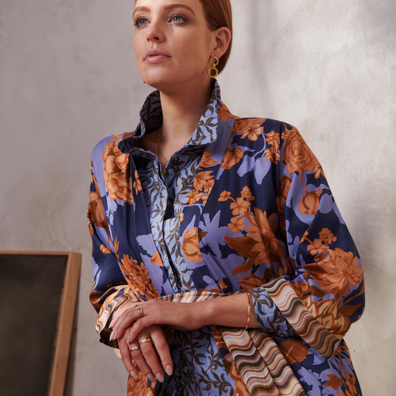 Essenza Sarai Flore Kimono Boyish Blue