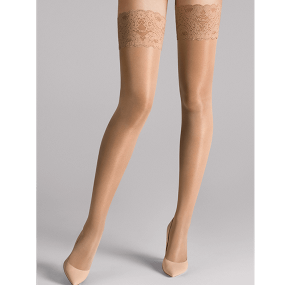 Wolford Satin Touch Stay-up Kousen 20 Denier Caramel