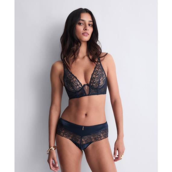 Aubade Satin Memories Longline BH Deep Sea