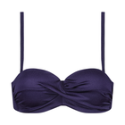 Satin Navy Bandeau Bikinitop