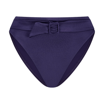 Satin Navy Hoog Bikinibroekje