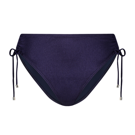 Cyell Badmode Satin Navy Verstelbaar Hoog Bikinibroekje