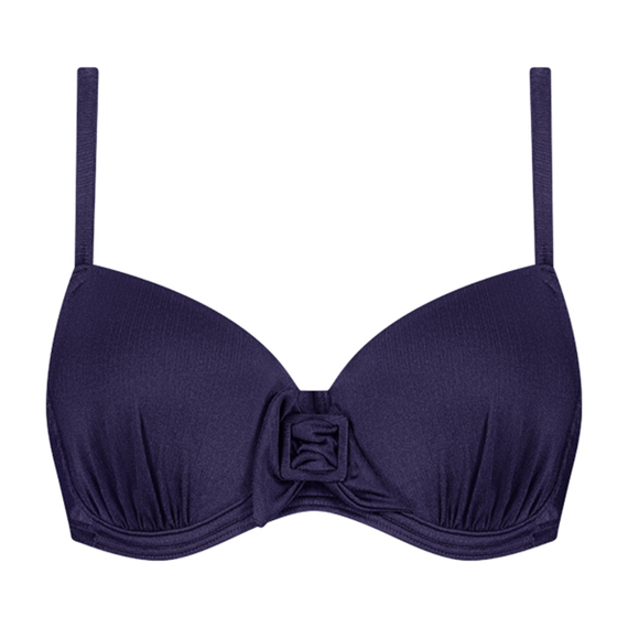 Satin Navy Voorgevormde Bikinitop