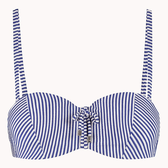 Cyell Seersucker Bandeau Bikinitop