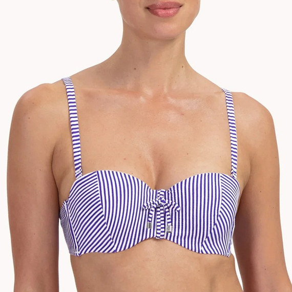 Cyell Seersucker Bandeau Bikinitop