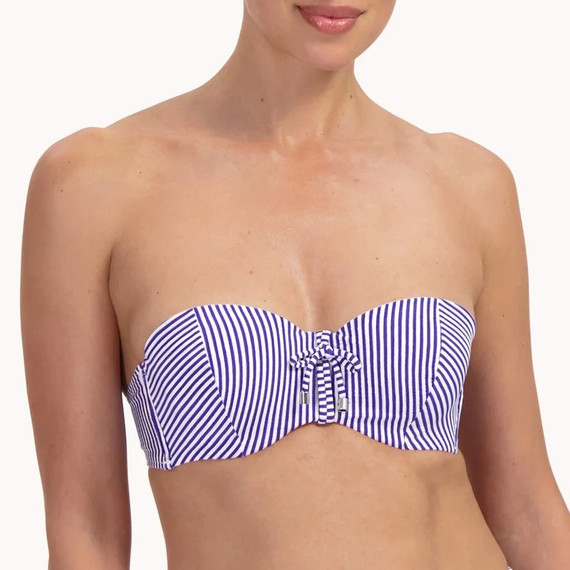 Seersucker Bandeau Bikinitop