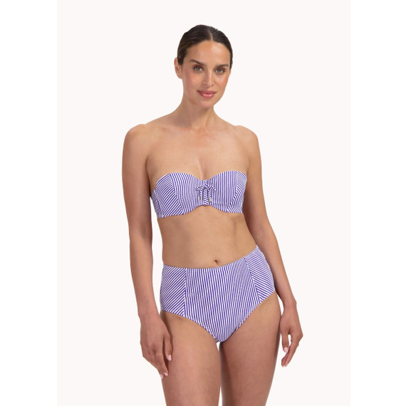 Cyell Seersucker Bandeau Bikinitop