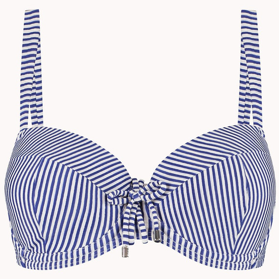 Cyell Seersucker Voorgevormde Bikinitop