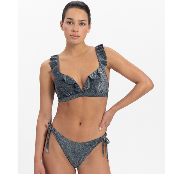 Beachlife Sea Glitter Ruffle Bikinitop