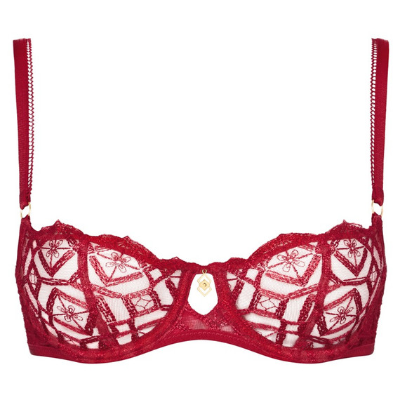 Aubade Sense Of Illusion Half Cup BH Red Berry