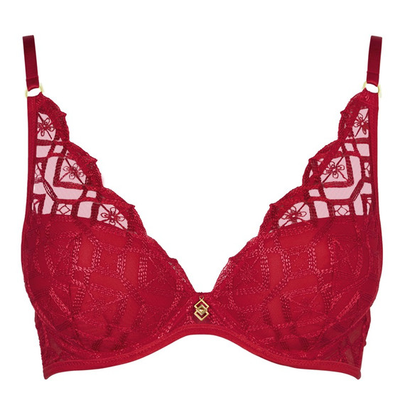Aubade Sense Of Illusion Voorgevormde Plunge BH Red Berry