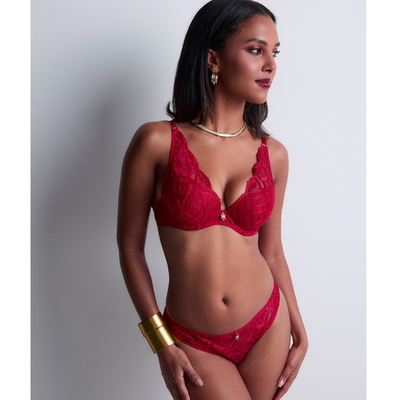 Aubade Sense Of Illusion Voorgevormde Plunge BH Red Berry