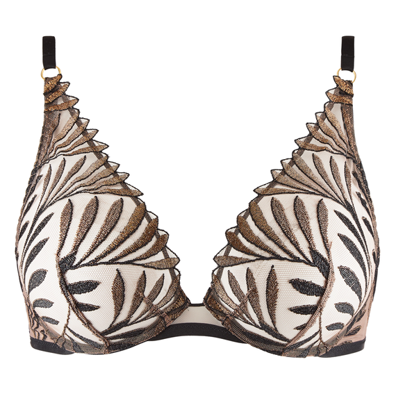 Aubade Sensory Illusion Plunge BH Golden Leaves
