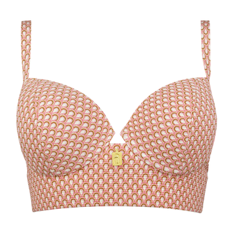 Seventies Longline Bikini Oberteil