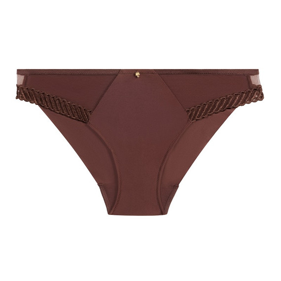 Aubade Sheer Emotion Brazilian Slip Sepia