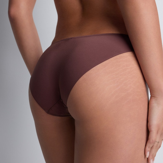 Aubade Sheer Emotion Brazilian Slip Sepia