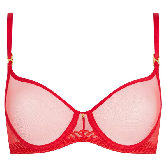 Aubade Sheer Emotion Half Cup BH Diva Red