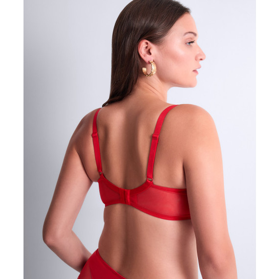 Aubade Sheer Emotion Half Cup BH Diva Red