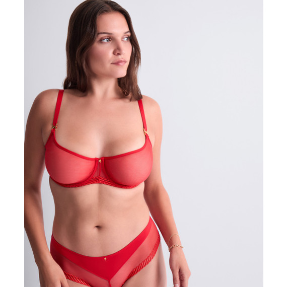 Aubade Sheer Emotion Half Cup BH Diva Red