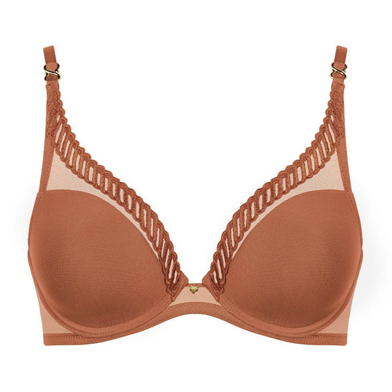 Aubade Sheer Emotion Plunge BH Honey