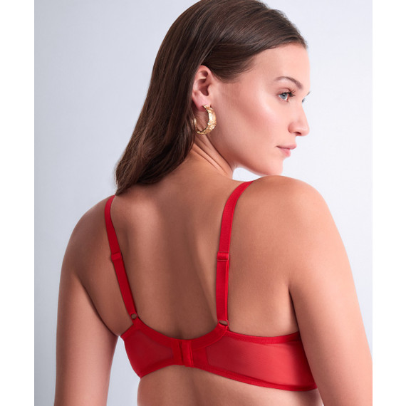 Aubade Sheer Emotion Plunge BH Diva Red