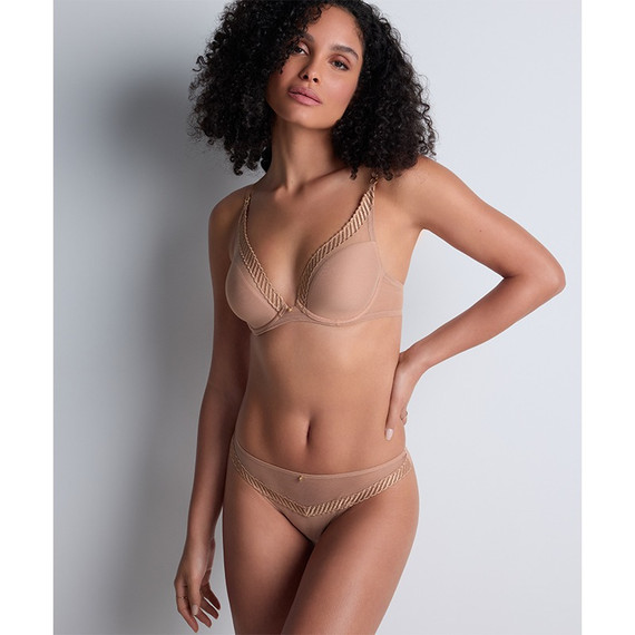 Aubade Sheer Emotion Plunge BH Sand