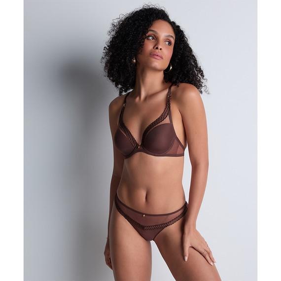 Aubade Sheer Emotion String Sepia