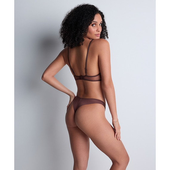Aubade Sheer Emotion String Sepia