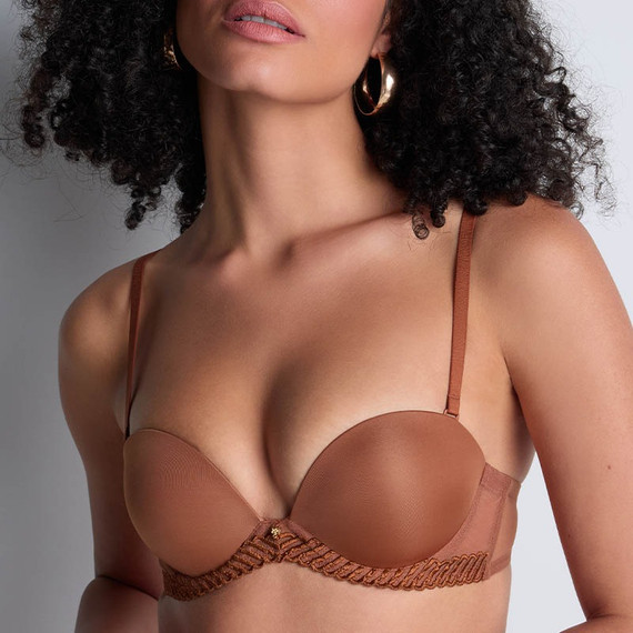 Aubade Sheer Emotion Strapless BH Honey