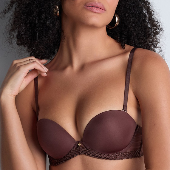 Aubade Sheer Emotion Strapless BH Sepia