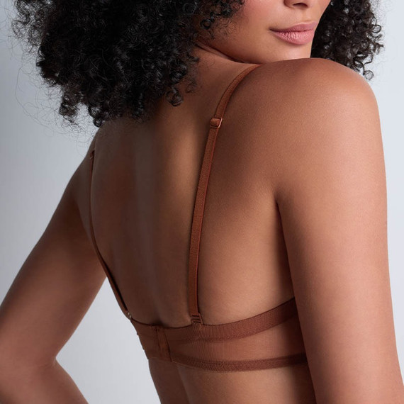 Aubade Sheer Emotion Strapless BH Honey