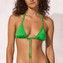 Watercult Shimmering Solids Triangle Bikinitop Green Flash