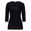 Hanro Woolen Lace 3/4 mouw Shirt Black 