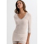 Hanro Woolen Lace 3/4 Sleeve Shirt Vanilla