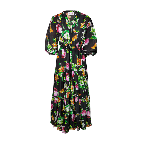 Maryan Mehlorn Siciliana Kaftan Black Brights