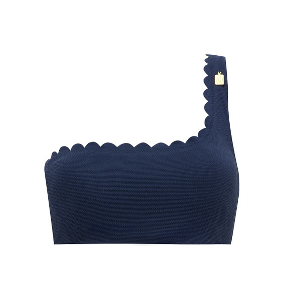 Annadiva Swim Waves One Shoulder Bikinitop Navy 