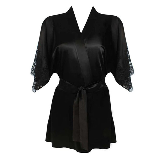 Fleur Of England Signature Kimono Black