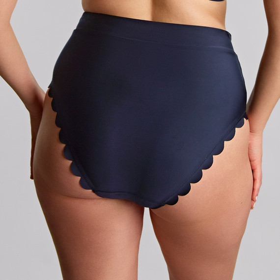 Panache Swim Signature Scallop Hoog Bikinibroekje Ink Blue