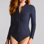Panache Swim Signature Scallop Longsleeve Badpak Ink Blue