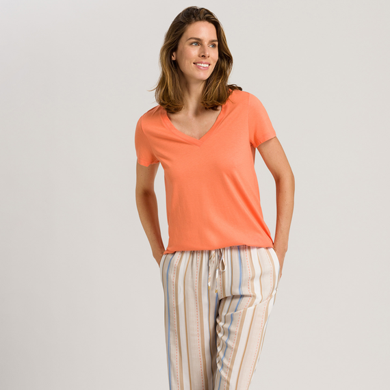 Hanro Sleep & Lounge Pyjamashirt Flamingo