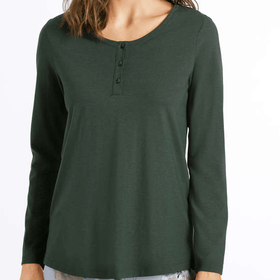 Hanro Sleep & Lounge Pyjamashirt Green Marble
