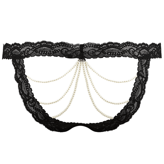 Aubade Boîte à Désir Slip met Parels Black