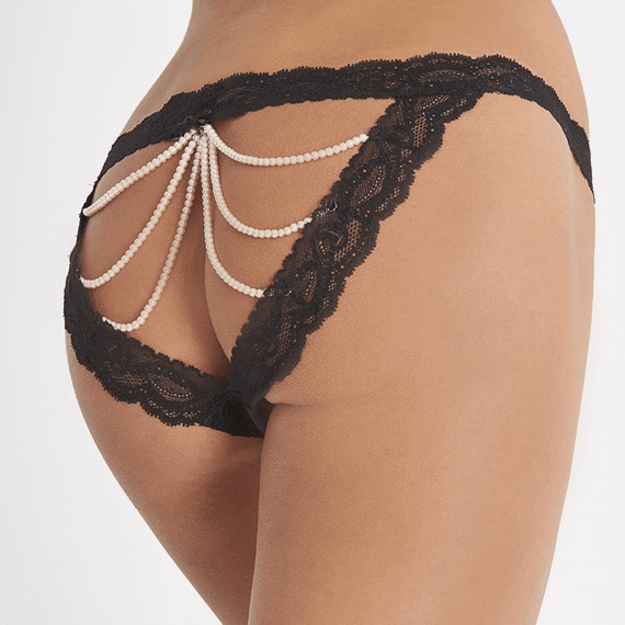 Aubade Boîte à Désir Slip met Parels Black