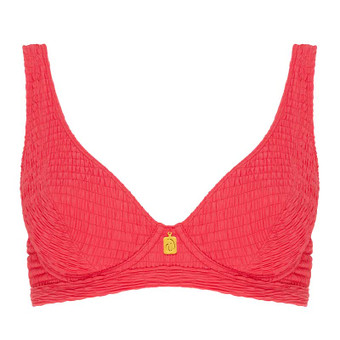Smocky Plunge Bikini Oberteil