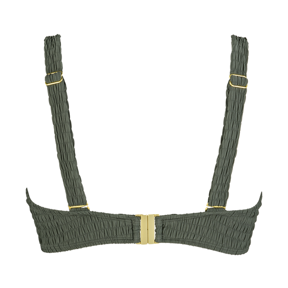 Annadiva Swim Smocky Voorgevormde Balconette Bikinitop Olive