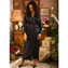 Marjolaine Soie Unie Kimono Noir